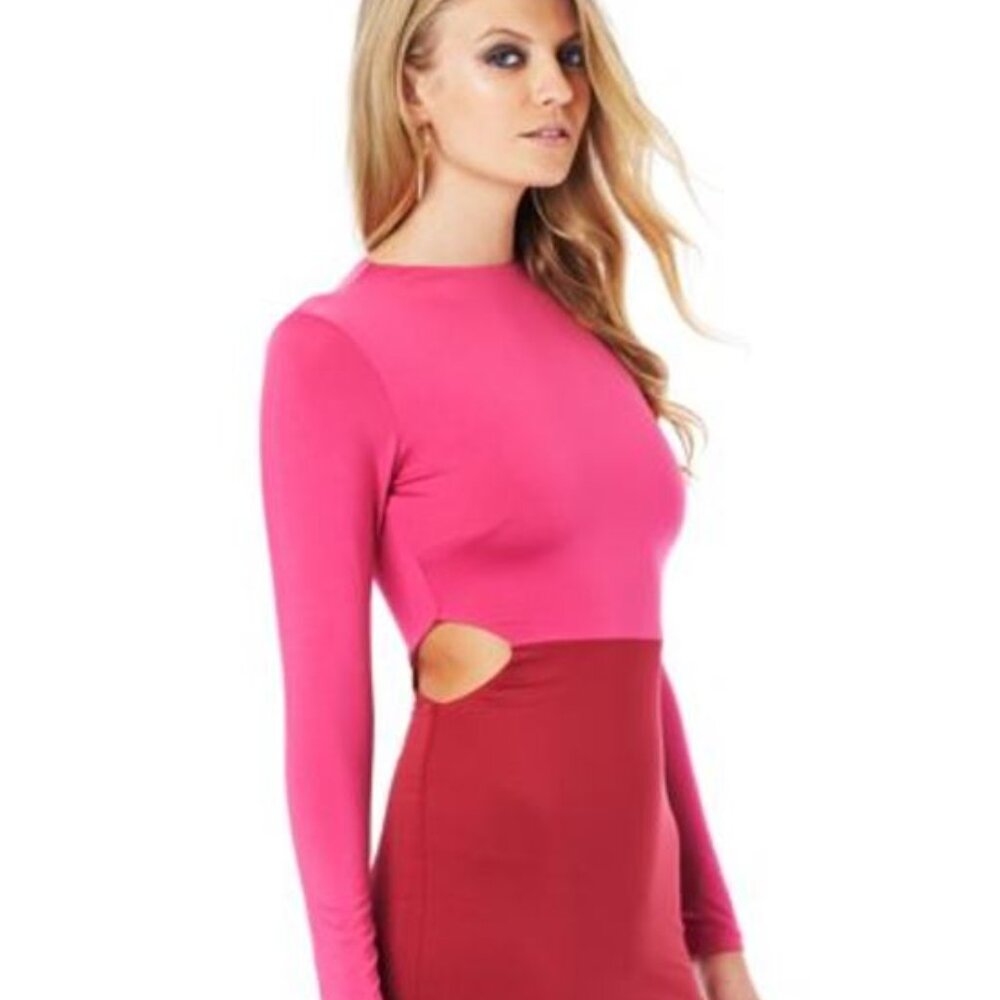 🌹NWOT🌹Nookie Casino 2 Tone Shift Dress in Fucshia/Berry